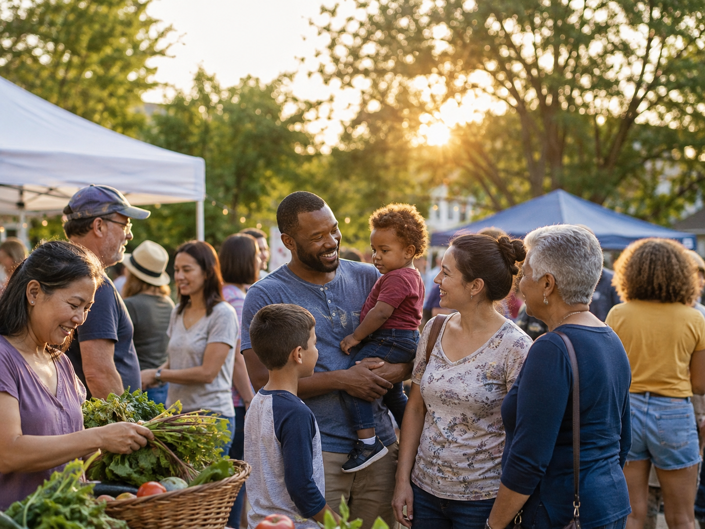 Community gathering and local market