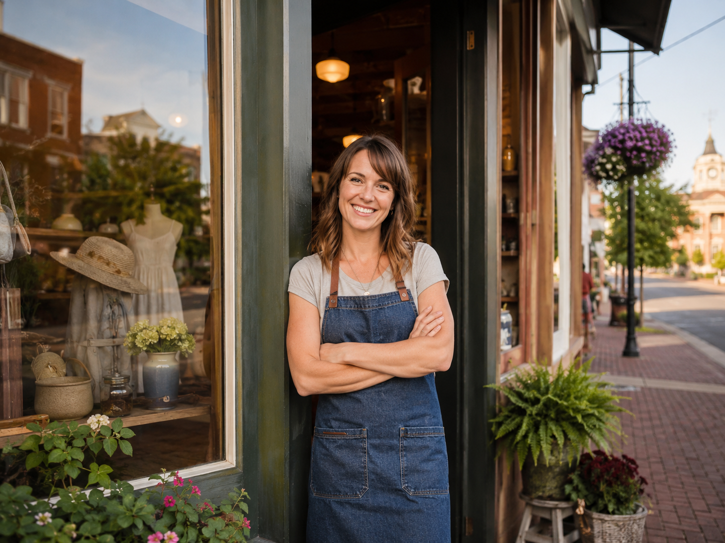 Welcoming local small business storefront